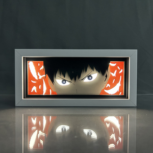 ZDD101-200 damla nakliye Anime Led gece lambası yatak odası dekorasyon animasyon için MDF ahşap çerçeve kağıt kesim lightbox ışık kutusu - Product Image 3