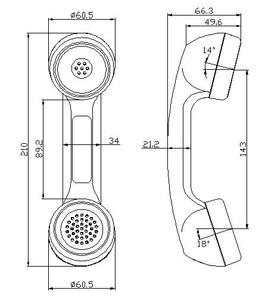 Điện thoại công nghiệp Vandalproof thiết bị cầm tay và móc chuyển đổi/Trung Quốc gồ ghề điện thoại thiết bị cầm tay cho an ninh phòng - Product Image 6