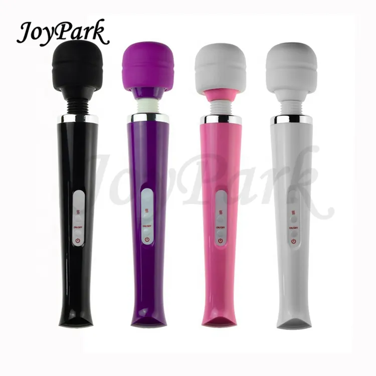 JoyPark Amazon terbaik USB isi ulang 10 kecepatan tubuh Vibrator kepala besar tongkat AV wanita G Spot kuat tongkat pegangan pijat