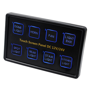 Màu Xanh LED Backlit Bảng điều chỉnh <span class=keywords><strong>8</strong></span> gang cảm ứng chuyển đổi cho thuyền/Caravan/Motorhome/RV - Product Image 2