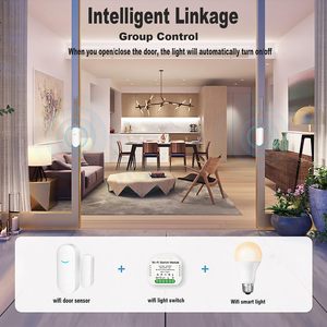 TUYA Sensor jendela pintu nirkabel WiFi cerdas kontrol aplikasi notifikasi gratis sistem Alarm keamanan rumah kompatibel Alexa Google - Product Image 3