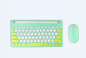 Precio al por mayor, colores mezclados, 2,4G y BT, modo dual, inalámbrico, Bluetooth, teclado para ordenador portátil, alfombrilla de ratón, combinación de alfombrilla de ratón para tabletas - Product Image 5