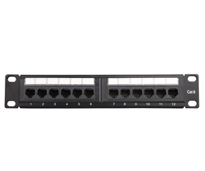 接线板网络电缆管理器双IDC 1U 12 24 48端口接线板框架机架安装UTP rj45以太网5e CAT6