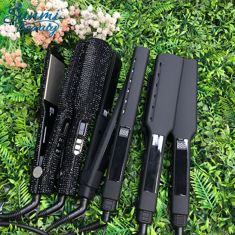 Hair Straightener OEM Factory Flatiron Fast Heating Wide Plate Straightener Parts Flat Iron