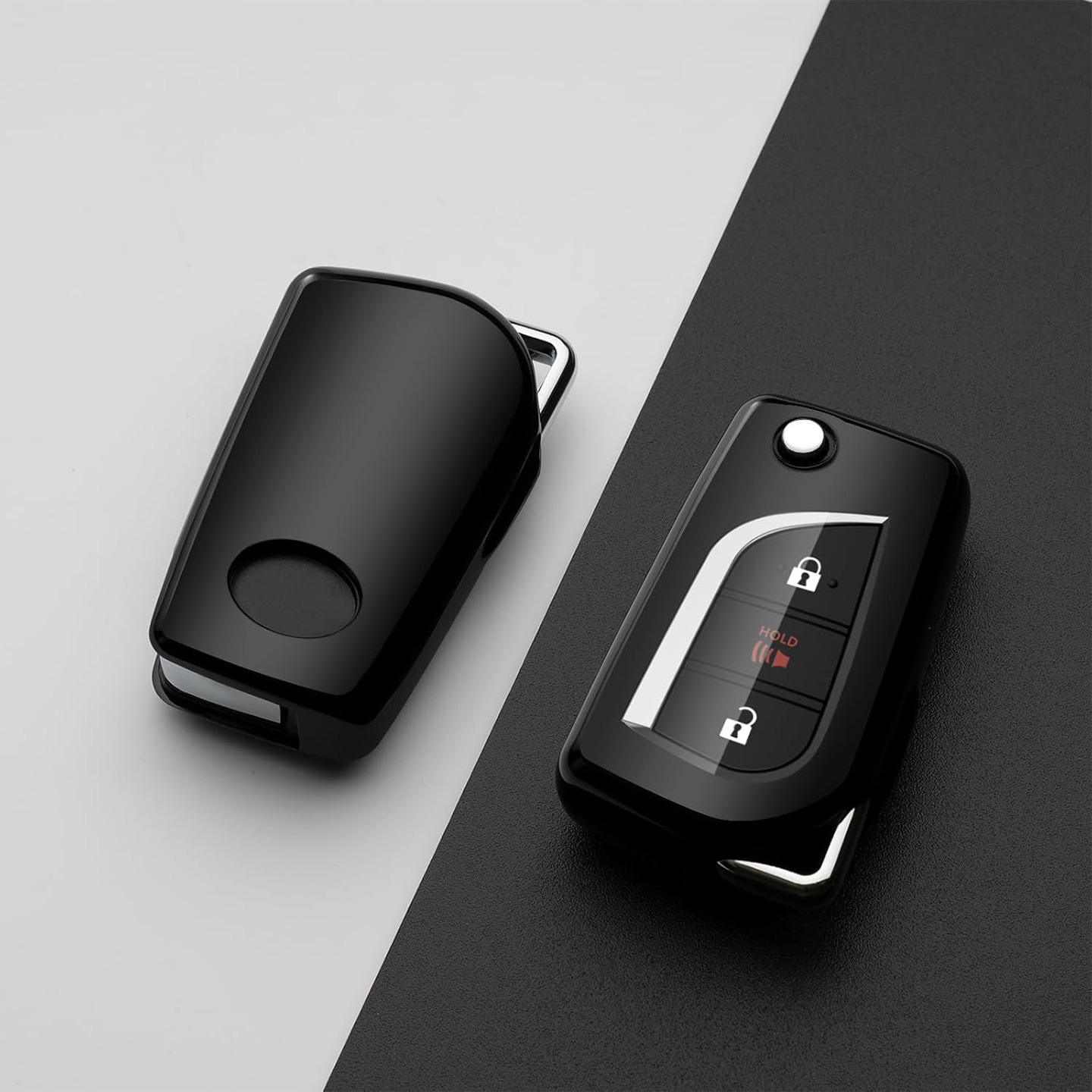 Bouton transparent modèle C - Noir