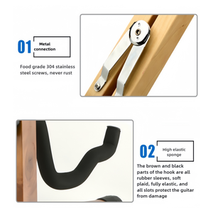 JELO S-3 in legno massello supporto per chitarra elettrica A doppio scopo A-tipo pieghevole strumenti musicali bassi portatili strumento A corde - Product Image 2