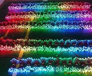 Лидер продаж, 12 мм Светодиодная Пиксельная гирлянда RGB, Полноцветный Программируемый Светодиодный модуль 5 в постоянного тока, пиксельное освещение, умные пиксельные рождественские огни