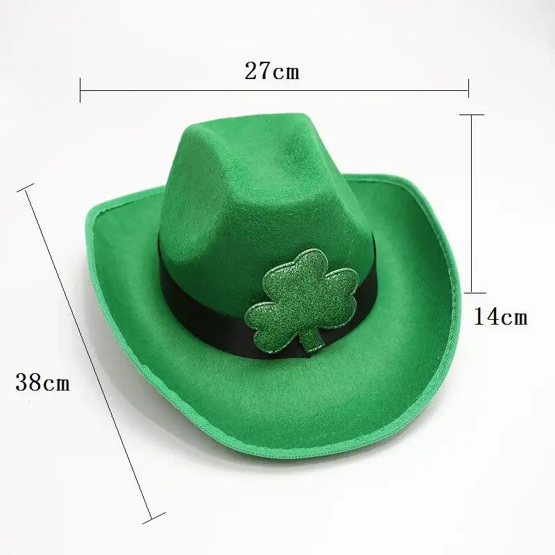 Irish St. Saint Patrick Le decorazioni per feste del giorno fortunato per feste accessori cappello verde per la mostra di gioielli di San Patrick