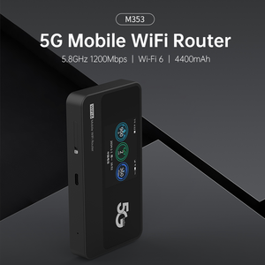 Sbloccato 5G LTE WiFi 6 Pocket Router <span class=keywords><strong>Wireless</strong></span> M353 compatibile con la crittografia Mobile Hotspot WEP 1000mbps Max LAN Data Rate QoS