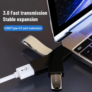 Eonline 3D USB 3.0 Hub USB 2.0 Mini Y şekilli 3 in 1 USB çok Splitter güç adaptörü genişletici bilgisayar dizüstü için - Product Image 4