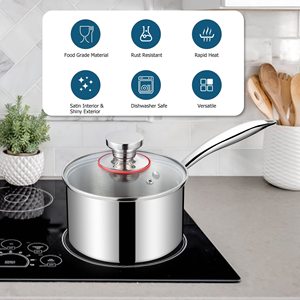 Fabrika toptan yüksek kalite kore anında erişte pot çok fonksiyonlu gaz indüksiyon uzun saplı paslanmaz çelik süt tenceresi