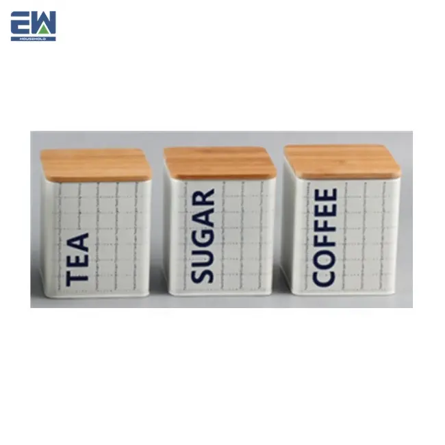 Boîte de thé café thé, meilleur cadeau de cuisine pour le sucre, café thé récipient de stockage/vente en gros