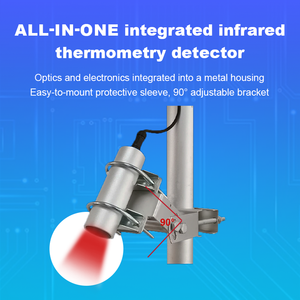 Sensor de temperatura infrarrojo RS485 Medición Sensor de temperatura infrarrojo Soporte ajustable de 90 °