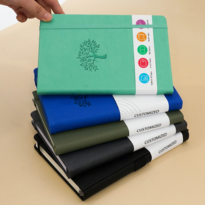 Eco Friendly Customized Colorful PU Leather Hardcover Lined Embossed Logo Writing A5 Journal <strong>Notebook</strong> <strong>with</strong> <strong>Elastic</strong> Band - Product Image 5