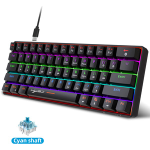 Teclado mecánico Redwingy V900 con cable de 61 teclas Mini eje azul Multi colorido luz brillo teclado portátil para juegos - Product Image 2