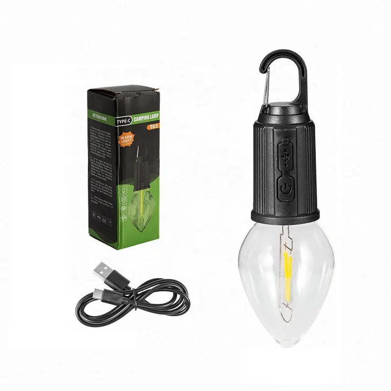 Waterproof Lantern Rechargeable 3 Lighting Modes Smart Light Bulb Hanging Tent Bulbs Light for Camping