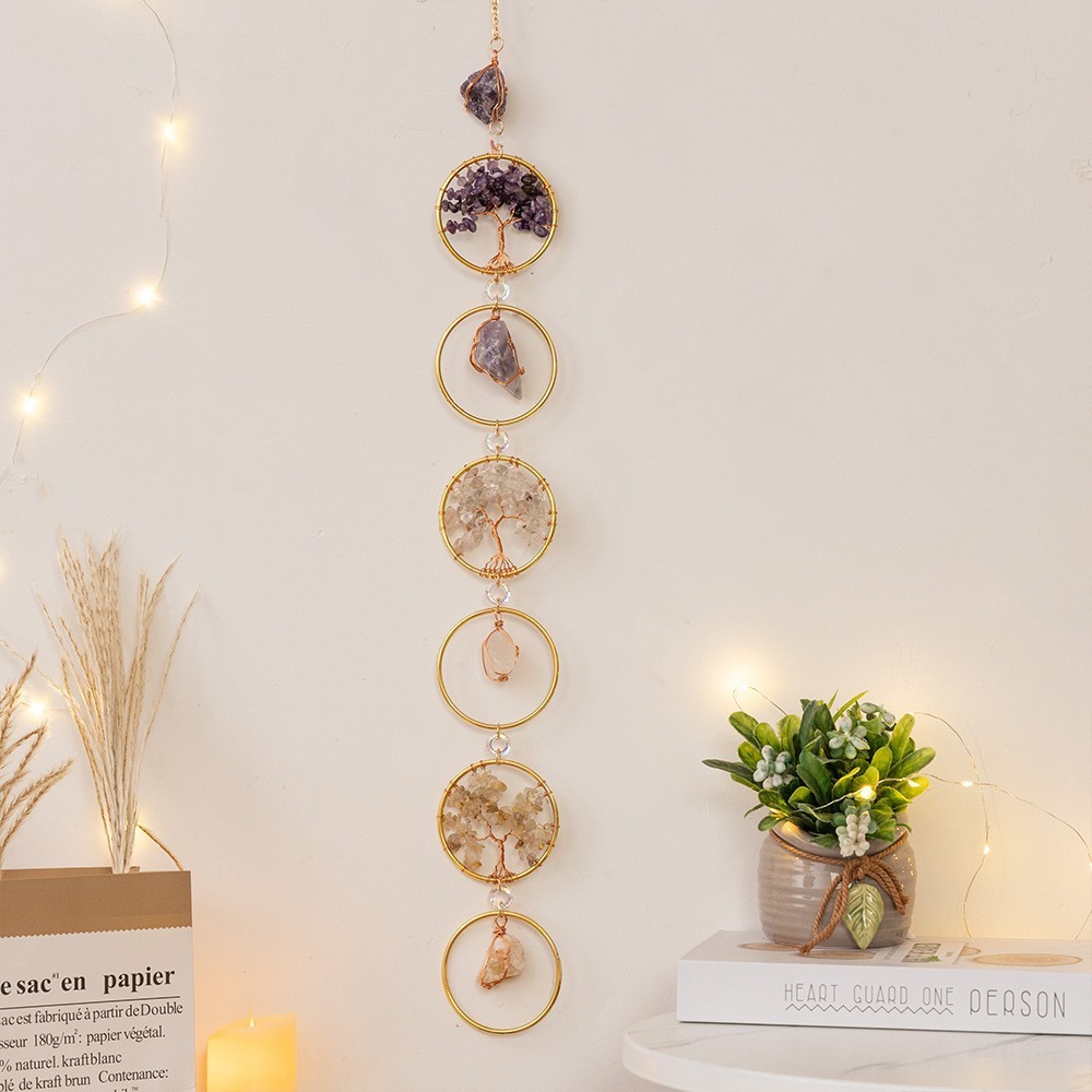 Albero a sei anelli viola dorato