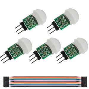 Mini MÓDULO DE Detector PIR infrarrojo AIsmartlink para interruptor de Sensor de cuerpo Arduino con Cable Dupont Sensor de movimiento humano