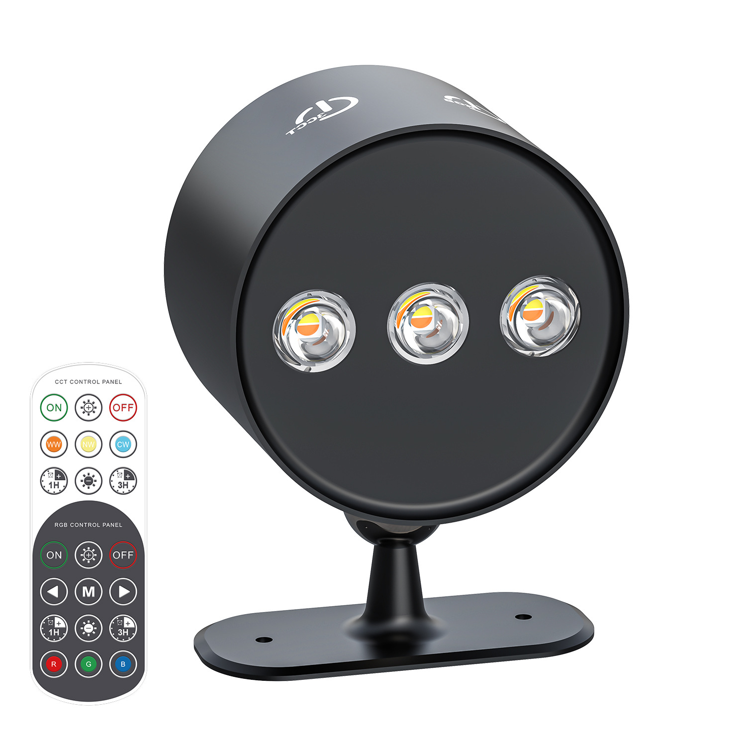 negro - 3 led - 1 paquete