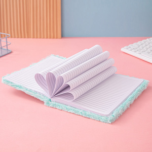 Soododo High-Appearance Plush <strong>Notebook</strong> 80-Page Gradient Student Diary Leather Paper Handheld Ledger <strong>Notepad</strong> Gift Award - Product Image 4