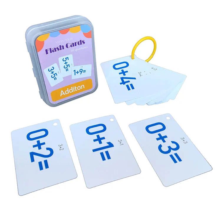 Carta di apprendimento con lettere inglesi di matematica personalizzata per bambini numeri alfabeti che stampano le prime carte Flash educative per bambini