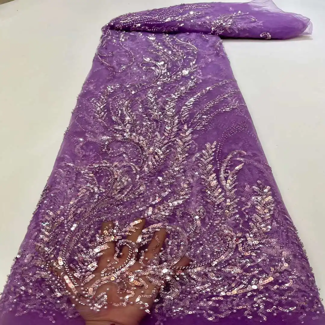 Grosir Rok Gaun Pernikahan Renda Manik-manik Payet Buatan Tangan Kualitas Tinggi Multiwarna Kain