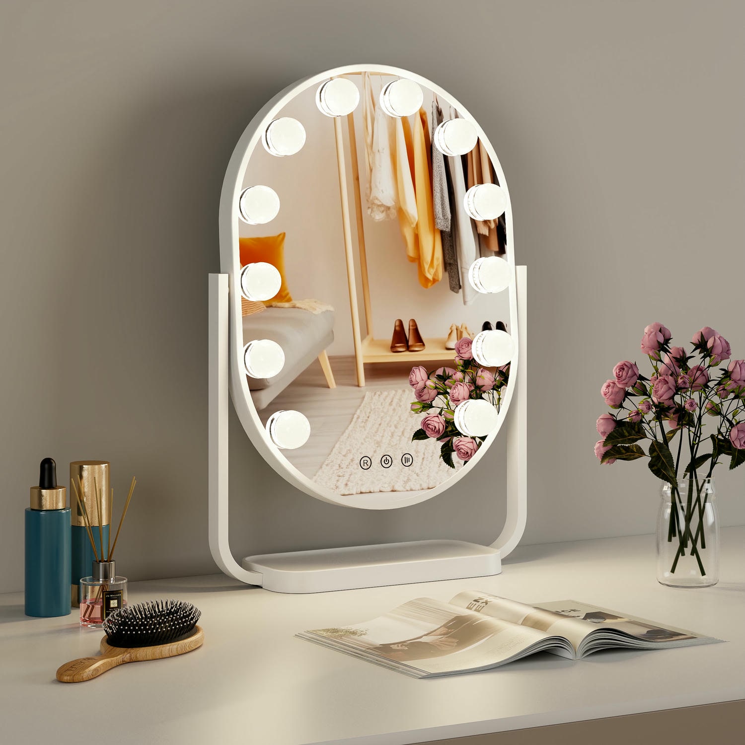 DP330A-B Bulb Vanity Mirror