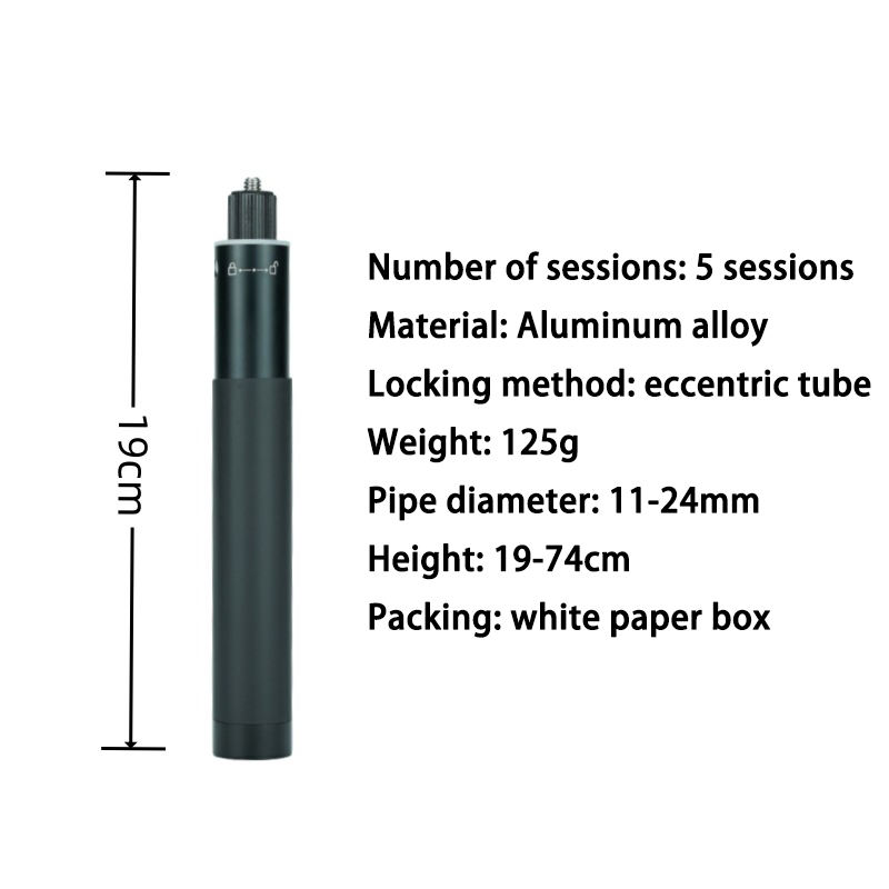 Tube excentrique noir 74cm