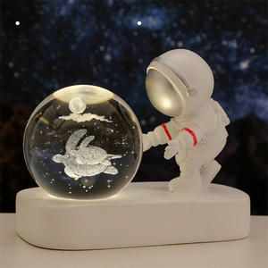 3d System Design Glass Ball Lamp Gift and Craft Crystal Pendant With Round Solid Resin LED Base - Product Image 5