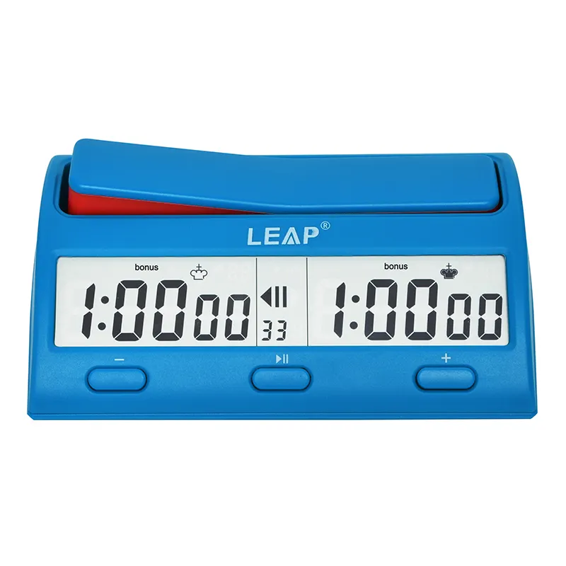 LEAP Chess Clock Digitaler Timer für Schachbrett spiel zubehör mit Low Power Indication Schachuhr & Countdown Timer Blau