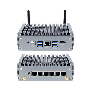 Enrutador de firewall sin ventilador Intel I5 I7 6 2,5G I225 Gigabit LAN Mini PC Pfsense Computadora de red Servidor LINUX Enrutador suave - Product Image 1