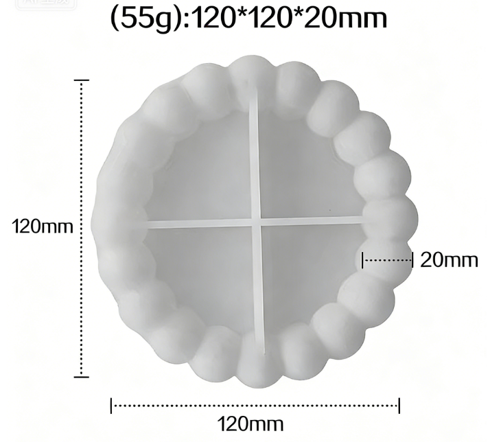 White - Round - 5
