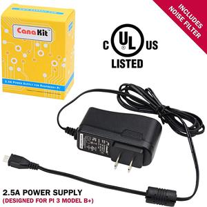 Presa di fabbrica Raspberry Pi 3 B + (B Plus) Starter Kit (32 GB EVO + Edition, custodia nera Premium)