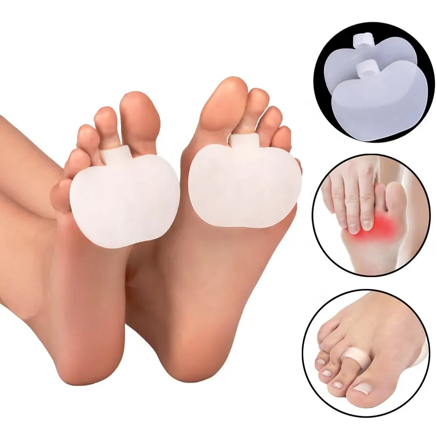 新製品ジェルシリコンアップル形状装具前足ハンマーつま先中足骨痛ボール足の痛みケアクッションパッドインソール