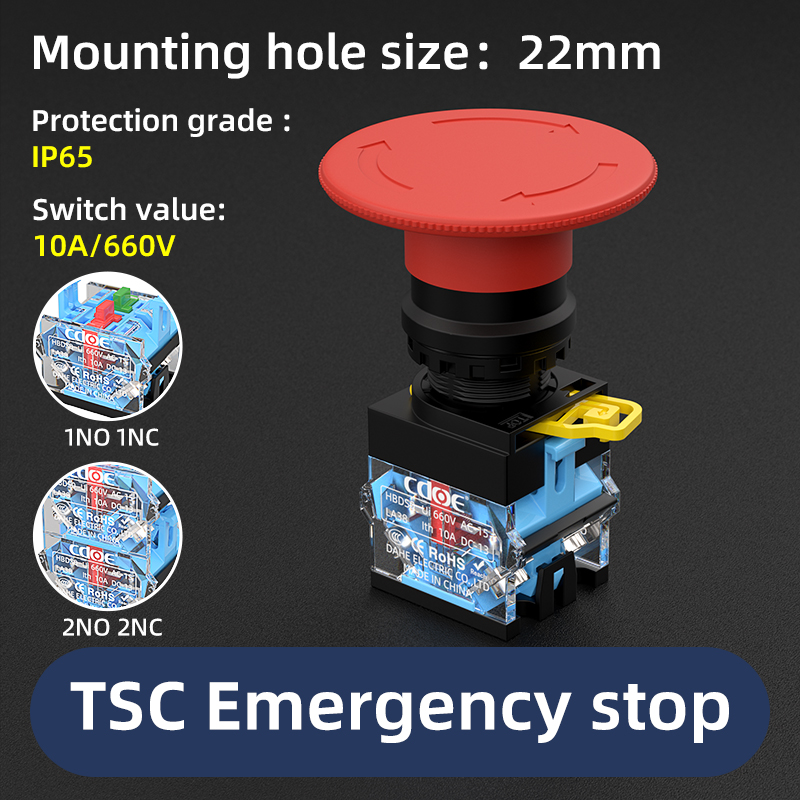 Botón de parada de emergencia TSC