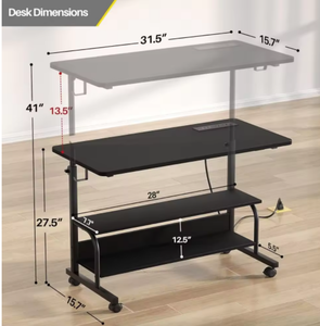 Height Adjustable Standing <strong>Multi</strong>-<strong>Function</strong> Work <strong>Computer</strong> <strong>Table</strong> Desk for Home Office - Product Image 3