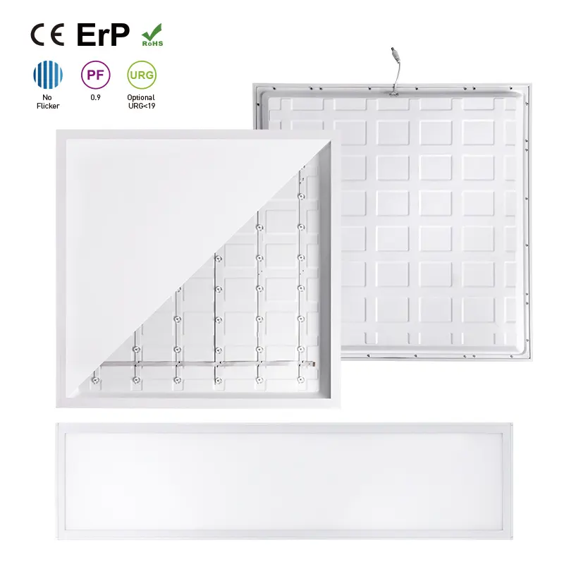 Custom Size Slim Backlit Led Panel Lights 600x600 Slim Aluminum Frame Square Led Flat Panel Ceiling Light for Indoor