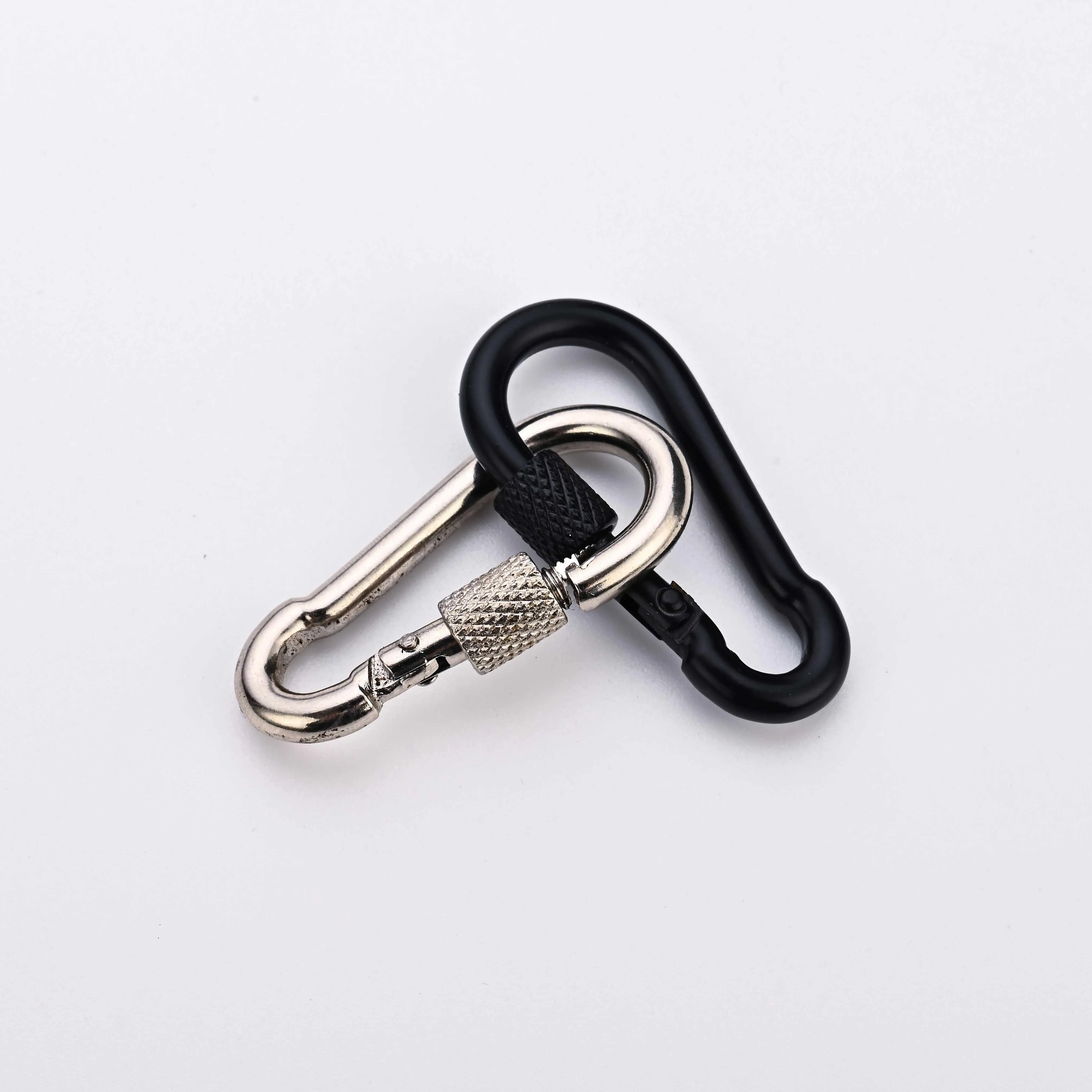 Factory direct sales hardware buckle spring hook stainless steel mountaineering buck Mountaineering buckle with lock