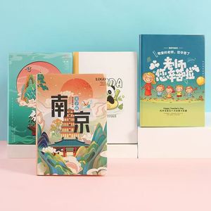 Cream-<strong>coloured</strong> 160 <strong>Pages</strong> B5 Custom PU Leather Hard Cover Promotional <strong>Notebook</strong> <strong>with</strong> a Ribbon Personalised Note Pad for School - Product Image 6