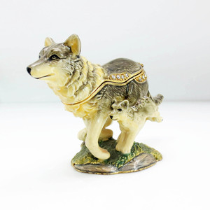 Ювелирная коробка металлическая эмаль креативное кольцо ожерелье серьги коробка для хранения винтажный узел свадебный подарок - Product Image 3