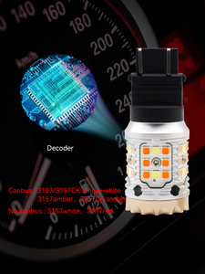 G2 beyaz sarı zikzaklı Switchback can can led ışık hata T20 7440 3156 28W çift renkli Drl dönüş sinyal ışığı kiti 3157 led ampul - Product Image 5