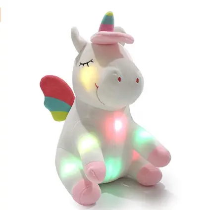 משלוח מדגם האהבה יום מתנה ממולא בפלאש Unicorn Led צעצוע/מפעל מחיר חמוד ספנדקס להאיר חד קרן צעצוע/קשת unicorn