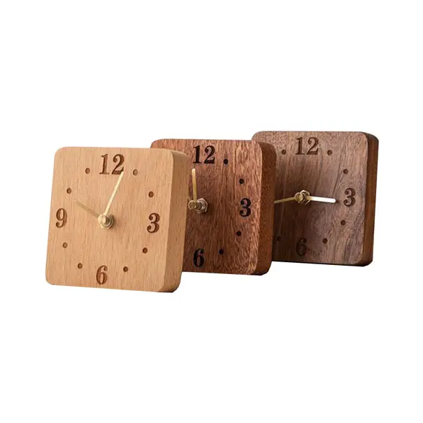 Orologio da tavolo nordico in legno massello per bambini regalo per camera dei bambini orologio da tavolo