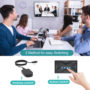<strong>4</strong> Ports <strong>KVM</strong> <strong>Switches</strong> 4K 30Hz + <strong>4</strong>-pack Cables(2in1), MT-VIKI USB HDMI <strong>KVM</strong> Switcher Selector Box <strong>4</strong> in 1out