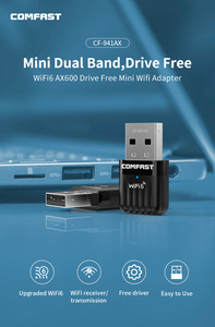 Comfast CF-940AX Wifi6 AX300 11.AX 2.4GHz Frequency WEP <strong>Encryption</strong> USB2.0 Simulated <strong>Network</strong> Card for PC with Free Driver - Product Image 6