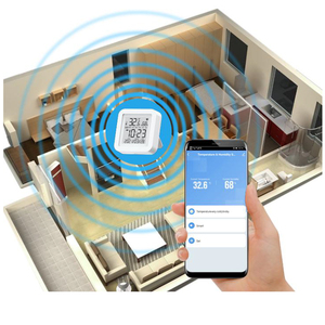 WIFI Sensore di Umidità di Temperatura Con DISPLAY LCD Schermo Digitale App Telecomando Funziona Con Assistente Casa Alexa Vita Intelligente - Product Image 6