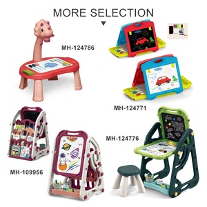 3 In 1 çocuk eğitim masası oyuncak manyetik yazı tahtası oyuncak yapı taşları set masa - Product Image 6