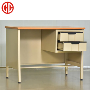 <strong>Customized</strong> Vintage Cheap Work Steel Frames Modern Pc Desktop Office Furniture <strong>Desks</strong> with Cabinet Metal Office <strong>Computer</strong> Table - Product Image 3