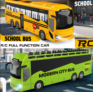 รถโรงเรียน RC ยานพาหนะชุดของเล่นในเมืองรถควบคุมระยะไกลรถบัสเด็กคลาสสิกพร้อมไฟ LED รถโรงเรียนของเล่นของขวัญ - Product Image 5