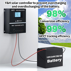 60A 80A 100A солнечные PV регуляторы 12V 24V 48V автоматический MPPT контроллер солнечного заряда для солнечного PV зарядное устройство с LCD Dual USB - Product Image 6